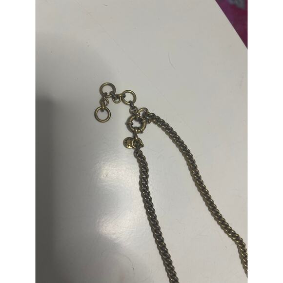 J. Crew J Crew gold tone statement necklace signed costume jewelry faux jewels - Picture 5 of 14